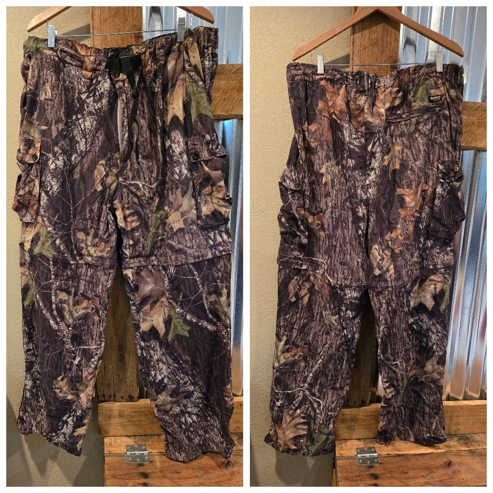 2X Realtree Camoflauge Convertible Cargo Pants Lightweight Hunting Guide Series
